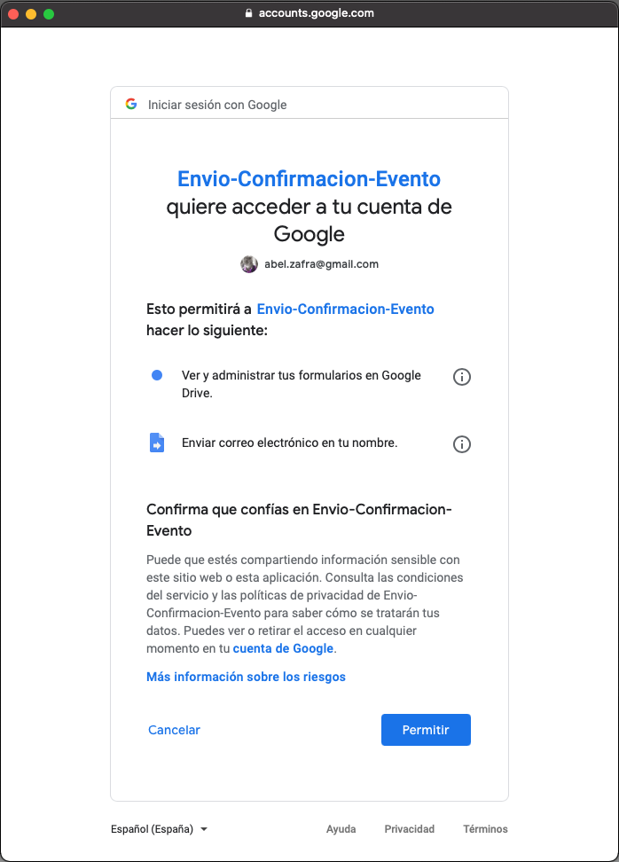 Autorización de ejecución